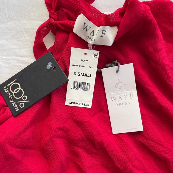 Wayf Vibrant Red One-Shoulder Dress‎ - Picture 3 of 3